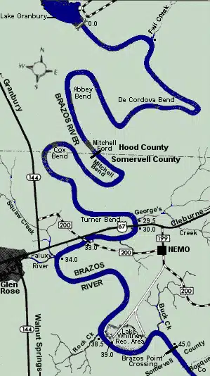 Brazos River Map